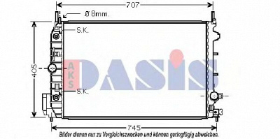 AKS DASIS 150074n -  Радиатор, охлаждение двигателя
